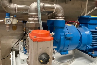 Pneumatic valve and stainless steel pipes in wood drying system