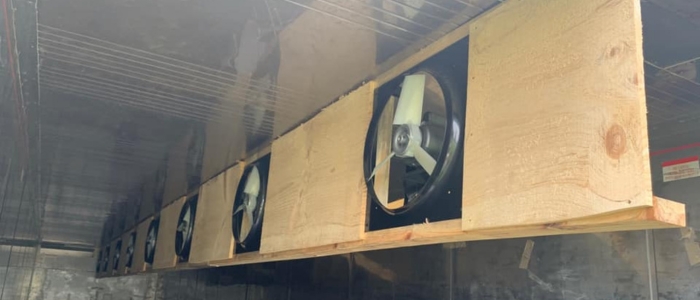 Ventilation of Shipping Container Wood Kiln 