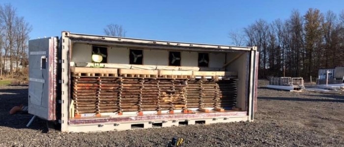 shipping container lumber kiln