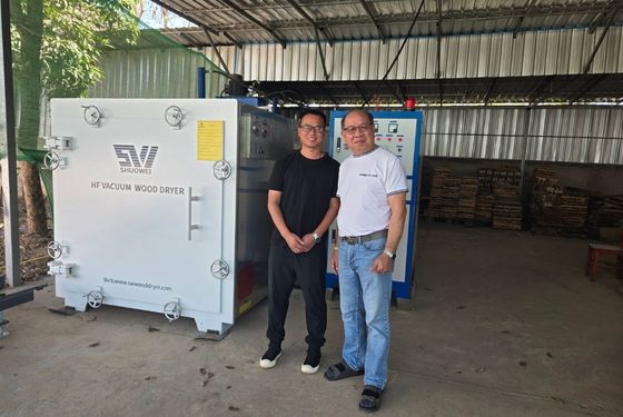 custom vacuum wood kiln installed in Laos